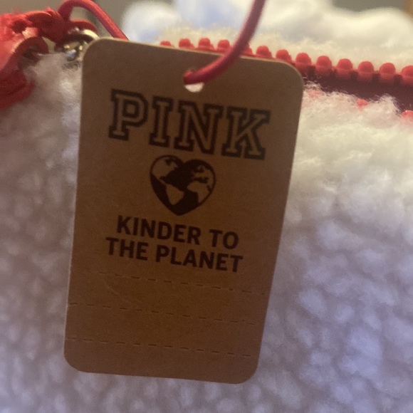 NWT/PINK VS/ Fleece bag with strap - Picture 4 of 13